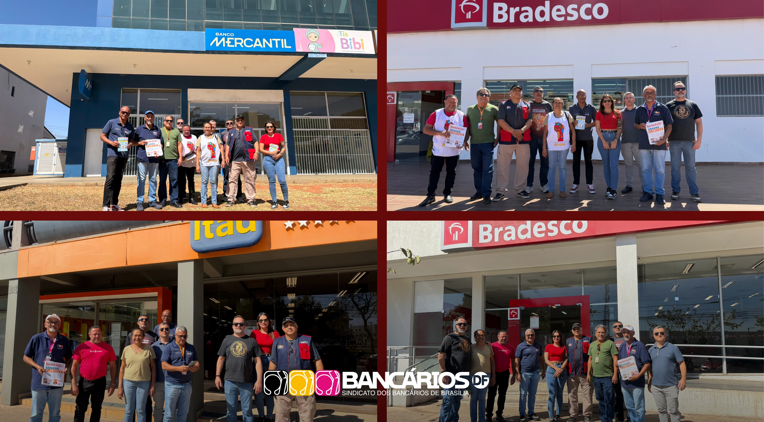 Em Dia Nacional de Luta do Bradesco, Sindicato percorre agências em defesa do emprego