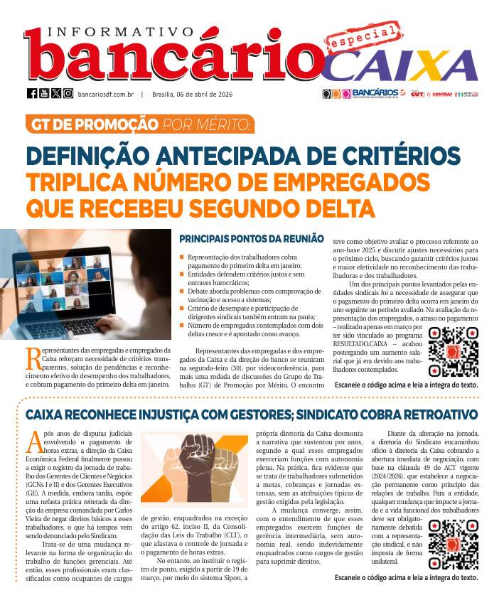 Informativo Bancário Especial Caixa