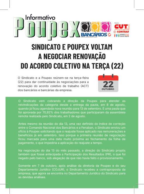Panfleto Poupex - outubro de 2024